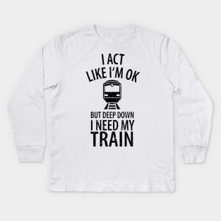 train railwayman trains driver Kids Long Sleeve T-Shirt